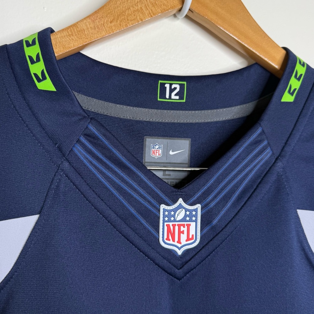 Nike NFL Seattle Seahawks 25 Sherman Football Jersey Adult Size Large Navy - Picture 3 of 14